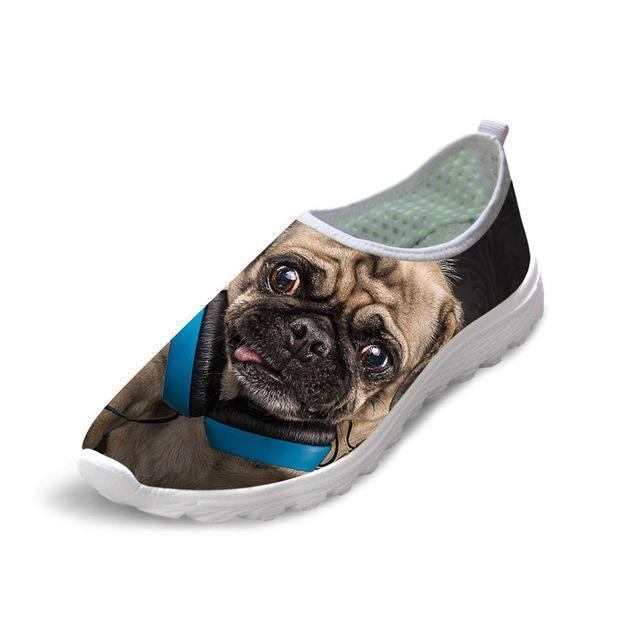 Buty Na Co Dzień Z Siateczki 3d Cool Dog Print Wsuwane