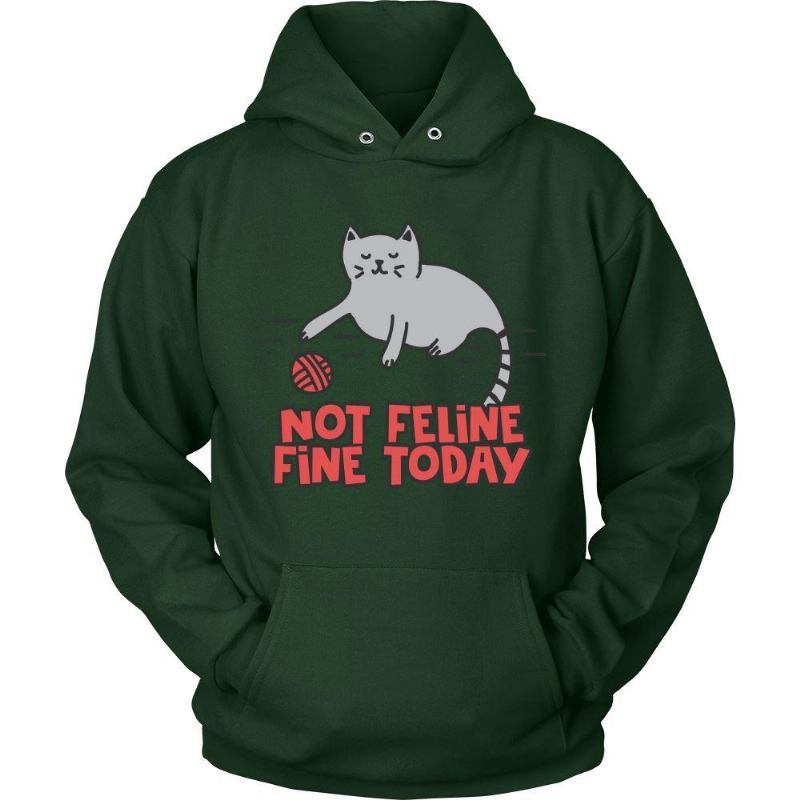 Feline It Today Bluza Z Kapturem Cat