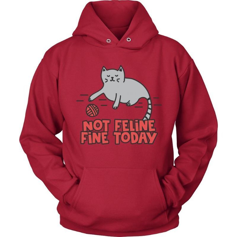 Feline It Today Bluza Z Kapturem Cat