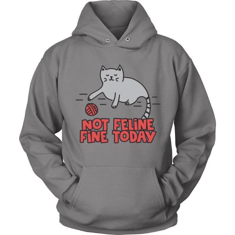 Feline It Today Bluza Z Kapturem Cat