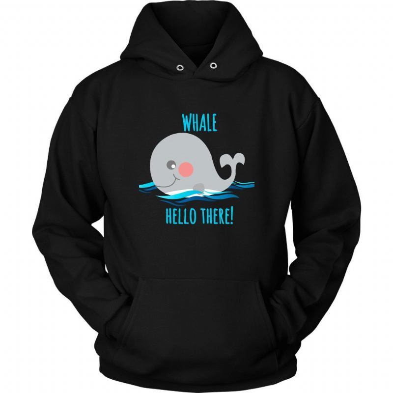 Projekt Bluzy Z Kapturem Whale Hello