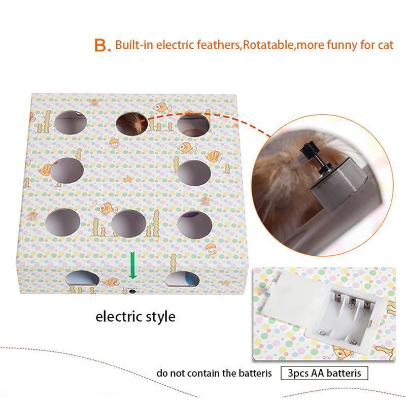 Puzzle Do Drapania Kota Ukryte Pudełko Z Elektrycznym Piórkiem