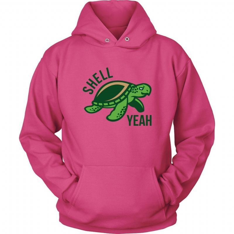 Shell Yeah Turtle Design Bluzy Z Kapturem