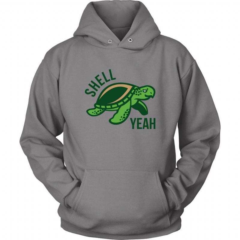 Shell Yeah Turtle Design Bluzy Z Kapturem