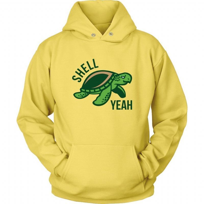 Shell Yeah Turtle Design Bluzy Z Kapturem