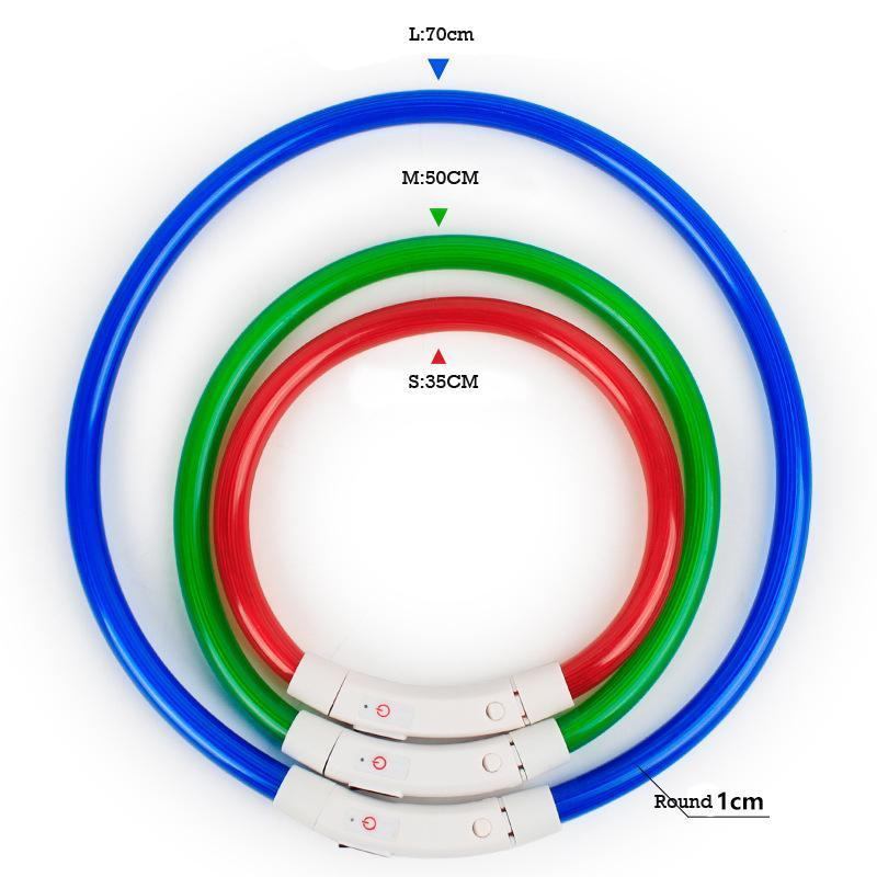 Świecąca Obroża Dla Zwierząt Domowych Wielokrotnego Ładowania