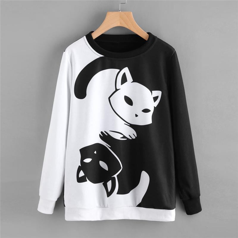 Sweter Z Nadrukiem Kota Ying Yang