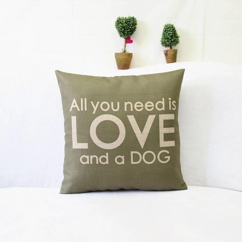 Wszystko Czego Potrzebujesz To Miłość I Poszewka Na Poduszkę Dla Psa