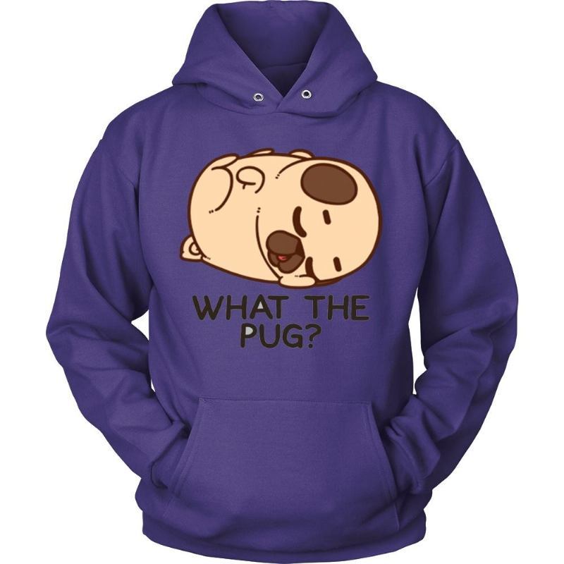 Wydrukowana Bluza Z Literą What The Pug