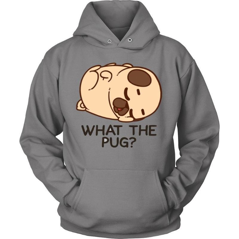 Wydrukowana Bluza Z Literą What The Pug