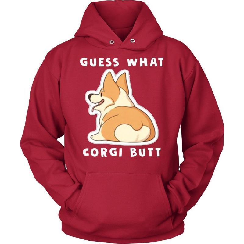 Zgadnij Jaka Bluza Z Kapturem Corgi Butt